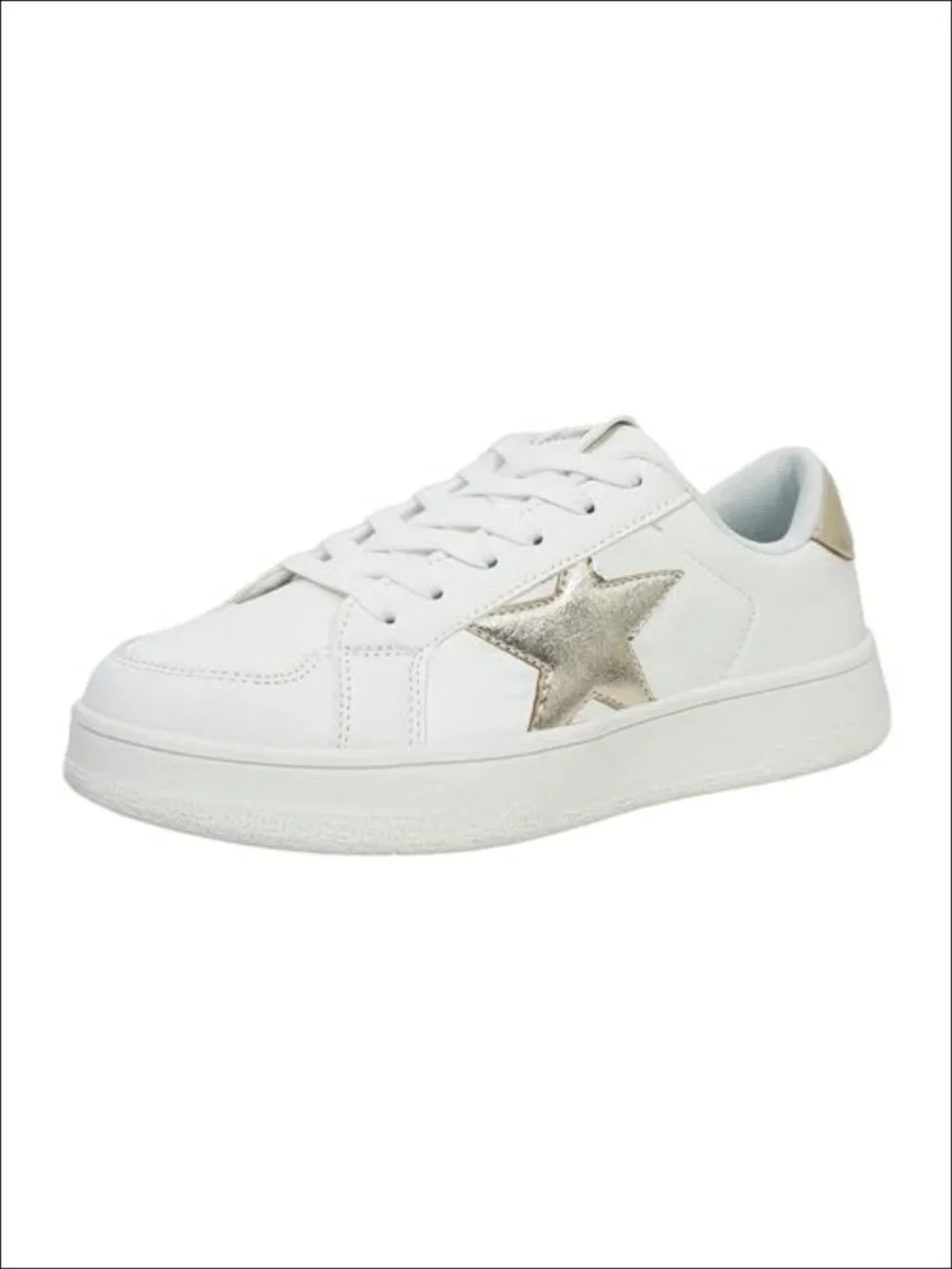 Star Sneakers Low Top Cushioned Platform Lace Up Walking Shoes